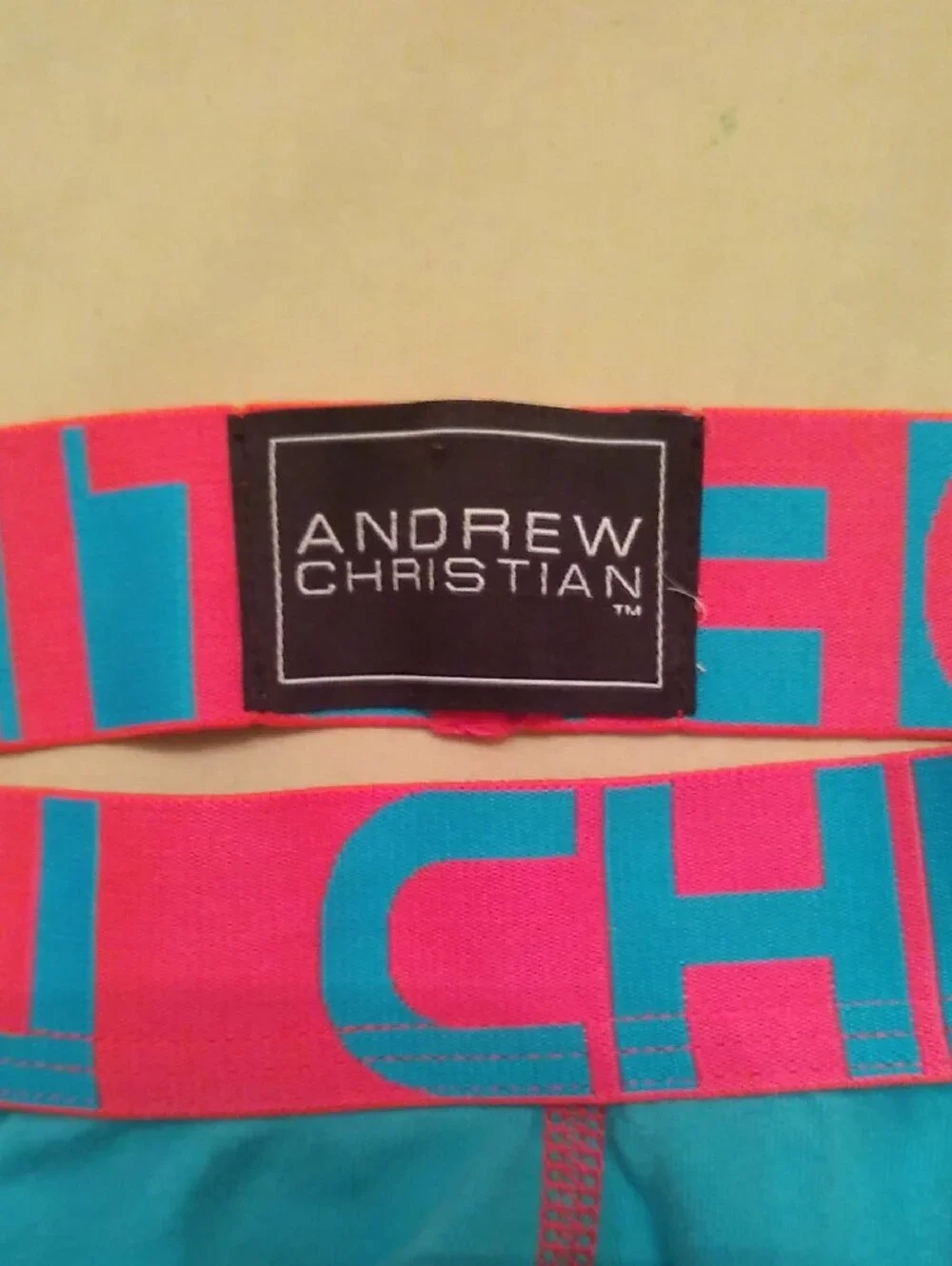 Andrew Christian Turquoise & Hot Pink Jockstrap